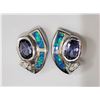 Image 1 : #27-STERLING SILVER CREATED OPALITE TANZANITE