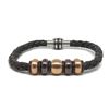 Image 1 : #30-BROWN LEATHER BEAD BRACELET