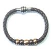 Image 2 : #30-BROWN LEATHER BEAD BRACELET
