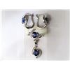 Image 2 : #31-STERLING SILVER SAPPHIRE(3.20CT)SET WITH