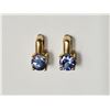 Image 1 : #32-14KT YELLOW GOLD TANZANITE EARRINGS