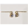 Image 2 : #32-14KT YELLOW GOLD TANZANITE EARRINGS