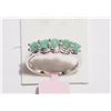 Image 1 : #36-STERLING SILVER EMERALD(0.70CT)RING