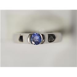 #39-STERLING SILVER TANZANITE(0.30CT)SOLITAIRE