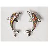 Image 1 : #40-STERLING SILVER OPALITE DOLPHIN SHAPED
