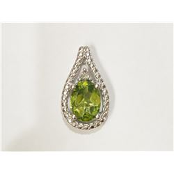 #43-STERLING SILVER PERIDOT(1.30CT)&