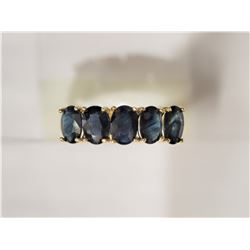#44-10KT YELLOW GOLD SAPPHIRE(3.02CT)RING