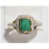 Image 1 : #46-STERLING SILVER GOLD PLATED EMERALD(1.80CT)