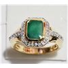 Image 2 : #46-STERLING SILVER GOLD PLATED EMERALD(1.80CT)