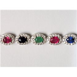 #47-STERLING SILVER GENUINE EMERALD, ENHANCED