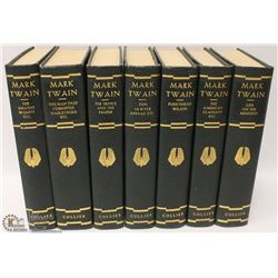 SERIES OF 7 HARD COVER MARK TWAIN BOOKS