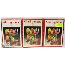 3 BOXES OF 2 - GLASBOUTIQUE CRITALLERIE ZWIESEL