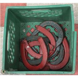 SET OF 8 SOLID FORGED STEEL HORSE SHOES