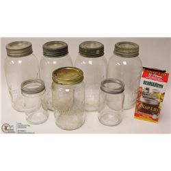 LOT OF CANNING JARS