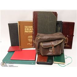 VINTAGE PHOTO BOOK AND CAMERA BAGS