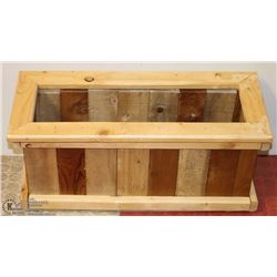 MOSTLY CEDAR STAINED PLANTER BOX