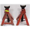 Image 1 : PAIR OF HEAVY DUTY 6-TON RED JACK STANDS