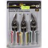 Image 1 : SET OF 3 AVIATION/TIN SNIPS   NEW IN PACKAGE