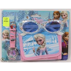NEW DISNEY'S FROZEN WATCH/WALLET/SUNGLASSES SET