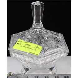 CRYSTAL CANDY DISH W/ A LID