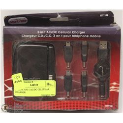 FUSION 3-IN-1 AC/DC CELLULAR CHARGER