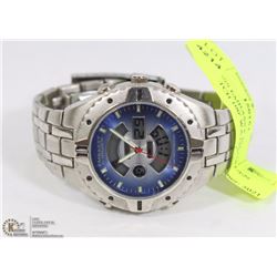 STAINLESS EMBASSY BY GRUEN STOP WATCH 100' WATER