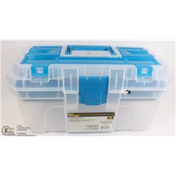 NEW FIX IT ULTRA TOUGH 16" PLASTIC TOOL BOX