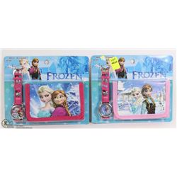 TWO NEW FROZEN WATCH AND WALLET SETS