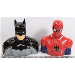 NEW SUPER HERO PIGGY BANKS: BATMAN AND SPIDERMAN
