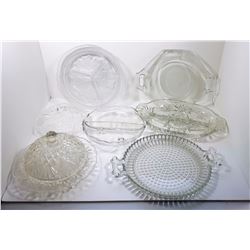 #2 - LOT OF GLASS SERVING WARE