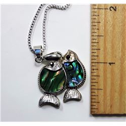 #20 - DOUBLE ABALONE FISH PENDANT