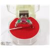 Image 1 : 46-RUBY,EMERALD,CZ .925 STERLING SILVER