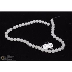 40- NATURAL WHITE JADE LOOSE BEAD NECKLACE