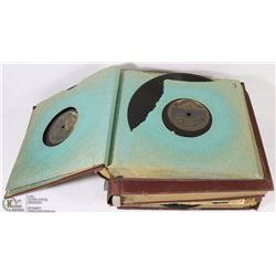 3 BINDERS OF ANTIQUE 78 RECORDS AND 10 SINGLE RECORDS