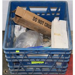 BLUE CRATE FULL OF ALL NEW MOTORCYCLE