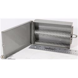 METAL COIN CASE HOLDS 50 COINS WITH HANDLE