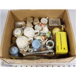 FLAT OF SALT AND PEPPER SHAKERS AND MORE!