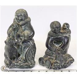 SET OF 2 THE WOLF SCULPTURES - A WOLF