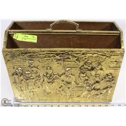 VINTAGE PRESSED BRASS COVERED ON 3 SIDES, 2 TIER