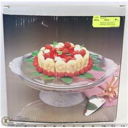 MIKASA CRYSTAL BOUNTIFUL CHERRY FOOTED CAKE STAND