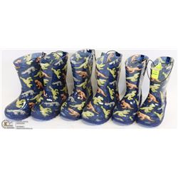 LOT OF 3 KIDS RAIN BOOTS SIZE 5,6,5