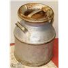 Image 1 : LARGE ANTIQUE HEAVY DUTY STEEL MILK CAN WITH