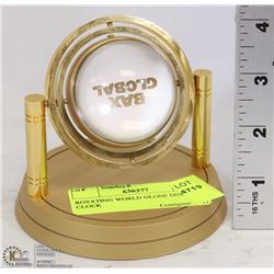 ROTATING WORLD GLOBE DESK CLOCK