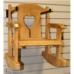 CHILD'S SIZE SOLID WOOD ROCKING CHAIR