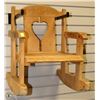 Image 1 : CHILD'S SIZE SOLID WOOD ROCKING CHAIR