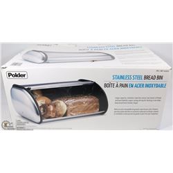 NEW STAINLESS STEEL BREAD BIN