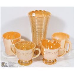 SET OF 2 FIRE KING HOCKING COFFEE CUPS