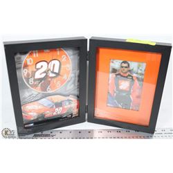 NASCAR CLOCK/PICTURE 2006 JOE GIBBS