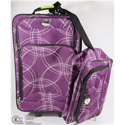 SET OF 2 JETSTREAM PURPLE/WHITE LUGGAGE -
