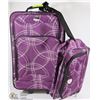 Image 1 : SET OF 2 JETSTREAM PURPLE/WHITE LUGGAGE -
